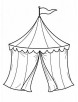 Circus tent coloring page