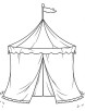 Circus tent coloring page