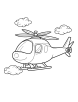 Civilian helicopter coloring page