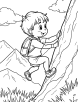 Climbing coloring page