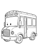 Coach bus coloring page