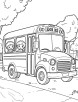 Cute school bus coloring page