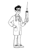 Doctor and Nurse Coloring Page