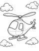 Electric helicopter coloring page