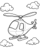 Helicopter Coloring Page