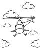 Helicopter Coloring Page