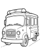 Fire rescue bus coloring page