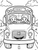 funny school bus coloring page