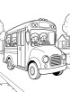 Left drive school bus coloring page