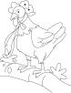 Little red hen coloring page