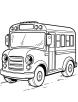 Military bus coloring page