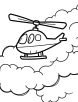 Military helicopter coloring page