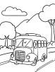 Miniature bus coloring page