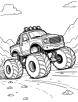 Monster truck rally coloring page