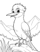 Mountain woodpecker coloring page