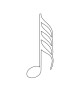 Musical Notes coloring Page