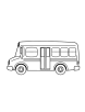 Night bus coloring page