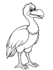 Open beak vulture coloring page