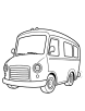 Racing bus coloring page