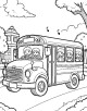 School Bus Coloring Page