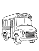 School field bus coloring page