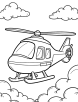 Sea rescue helicopter coloring page