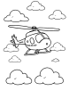 Search and rescue helicopter coloring page