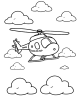 Helicopter Coloring Page