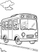 Sightseeing bus coloring page