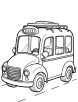 Simple bus coloring page