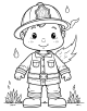 Firefighter Coloring Page