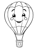 smiling face on the balloon coloring page