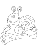 snail like monster coloring page