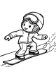 Snowboarding Coloring Page