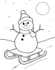 Snowman Coloring Page