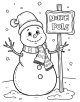 Snowman Coloring Page