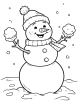 Snowman Coloring Page