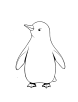 Snowy penguin coloring page