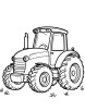 Super bright tractor coloring page