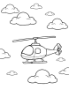 Surveillance helicopter coloring page