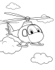 Helicopter Coloring Page