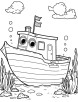 Underwater boat coloring page (2)