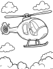 Utility helicopter coloring page