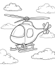 Vip helicopter coloring page