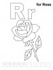 R for rhinoceros coloring page with handwriting practice | Download ...