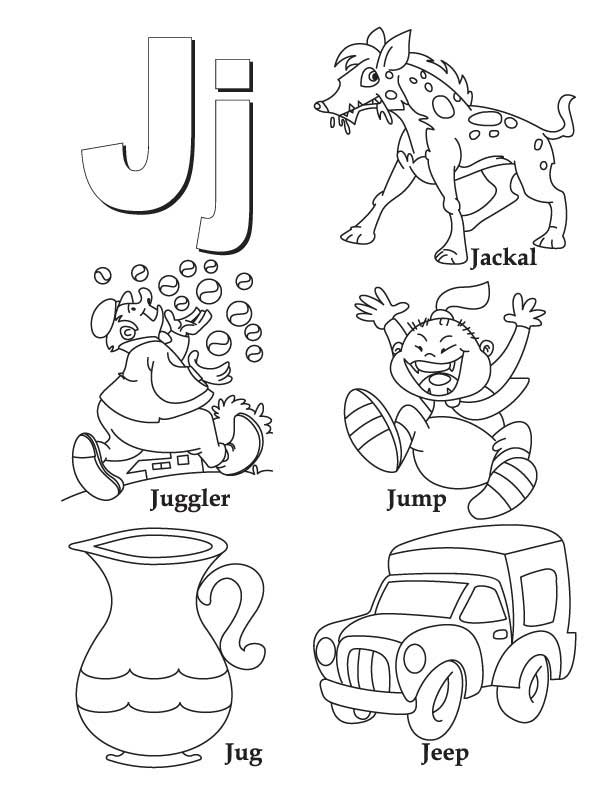 My A to Z Coloring Book Letter J coloring page | Download Free My A to ...