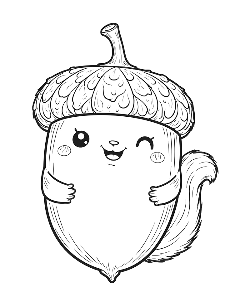 Acorn coloring page