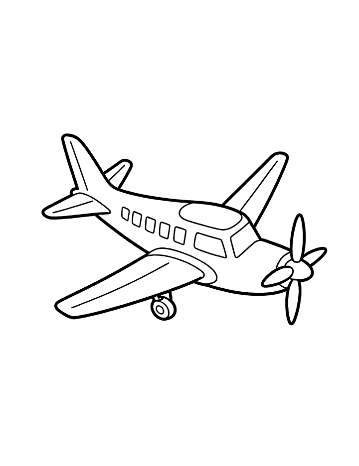 Aeroplane outline for coloring