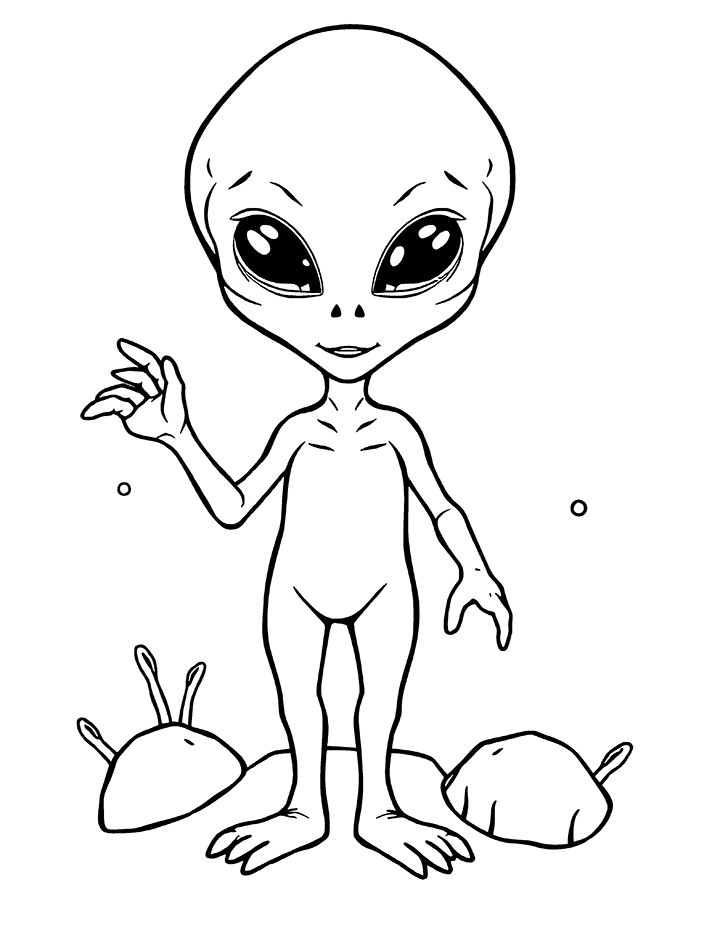 Alien coloring page