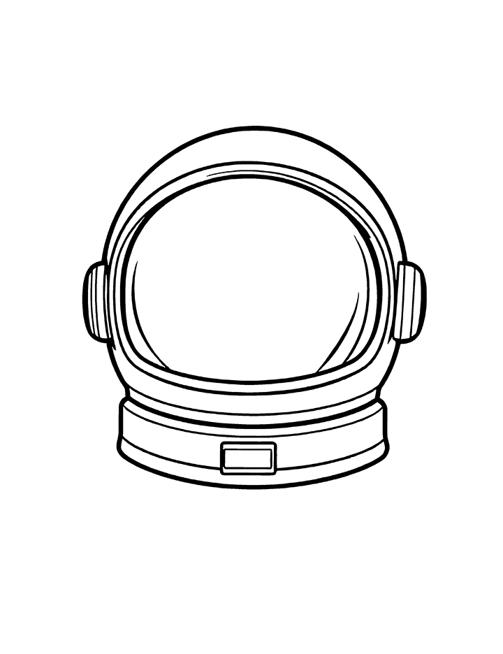 Astronaut helmet coloring page